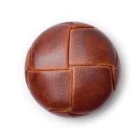 crendon plastic leather look buttons 25mm brown