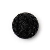 Crendon Embossed Floral Shank Buttons 20mm Black
