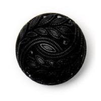 Crendon Embossed Floral Shank Buttons 28mm Black