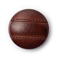 crendon plastic imitation leather strap buttons 25mm brown