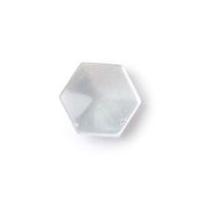 crendon hexagonal pearl shank buttons 15mm white