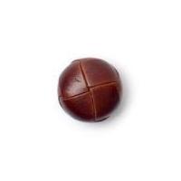 Crendon Imitation Leather Buttons 15mm Dark Brown