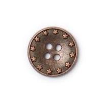 Crendon Metal 4 Hole Star Jeans Buttons 18mm Copper