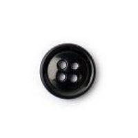 Crendon Round Plastic Coat Buttons 14mm Black