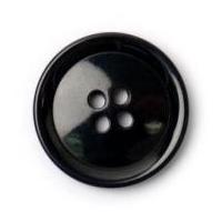 Crendon Round Plastic Coat Buttons 25mm Black