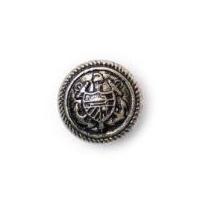 Crendon Military Style Crest Shank Buttons 15mm Silver