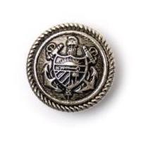 crendon military style crest shank buttons 23mm silver