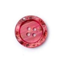 Crendon Round 4 Hole Textured Buttons 23mm Deep Pink