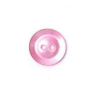 crendon round 2 hole plastic buttons 16mm deep pink