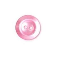 crendon round 2 hole plastic buttons 19mm deep pink