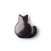 Crendon Cat Shaped Plastic Shank Buttons Black