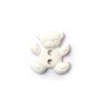 Crendon 2 Hole Teddy Bear Shape Buttons White
