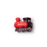 Crendon 2 Colour Train Shape Buttons Black/Red