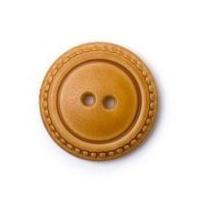 Crendon Round Stitched Effect Rim Buttons Tan Brown