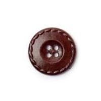 crendon round stitch effect rim buttons dark brown