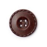 crendon round stitch effect rim buttons dark brown