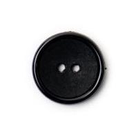 Crendon Classic Plain Round 2 Hole Buttons Black