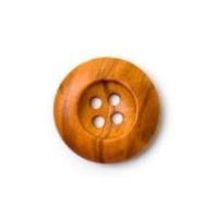 crendon 4 hole natural wood buttons brown