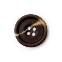 Crendon Round 4 Hole Marble Buttons Tanned Brown