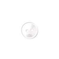 crendon plain round 2 hole buttons white