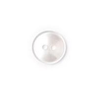 Crendon Plain Round 2 Hole Buttons White