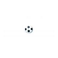 Crendon Football Shape Buttons 15mm Black & White