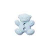 Crendon 2 Hole Teddy Bear Shape Buttons Light Blue