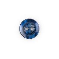 Crendon Round Geometric Inset Buttons Navy