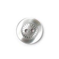 Crendon Round Geometric Inset Buttons Light Grey