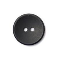 Crendon Classic Plain Round 2 Hole Buttons Black