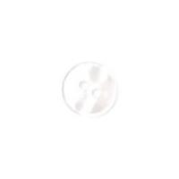 crendon plain round 2 hole buttons white