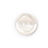 crendon round pearlised rim buttons 20mm white