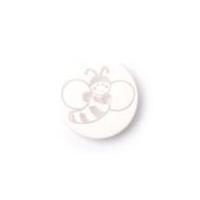 Crendon Round Bumble Bee Design Buttons White