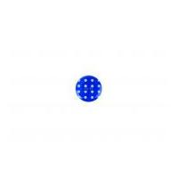 Crendon Round Spotty Print Plastic Buttons Royal Blue