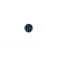 Crendon Round Spotty Print Plastic Buttons Black