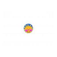 crendon round sunshine smiley face print buttons multicoloured