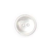 Crendon Simple Round Rimmed Buttons White