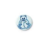 crendon 2 hole teddy bear drawing buttons light blue