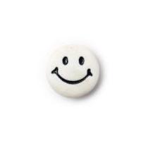 Crendon Smiley Face Shank Buttons 15mm White/Black