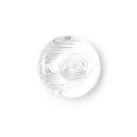 Crendon Round 2 Hole Swirl Design Buttons Clear