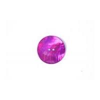 Crendon Round 2 Hole Natural Shell Buttons Cerise Pink