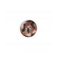 Crendon Round Camouflage Print Buttons Brown