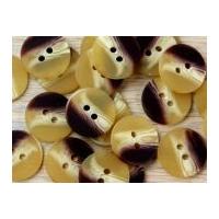 Crendon Round 2 Hole Wood Effect Buttons Beige & Brown