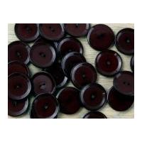 Crendon Round Plastic Rimmed 2 Hole Buttons Wine