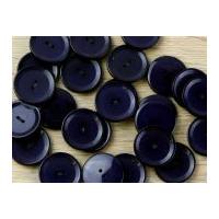 Crendon Round Plastic Rimmed 2 Hole Buttons Navy Blue