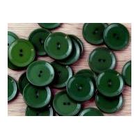 crendon round plastic rimmed 2 hole buttons green