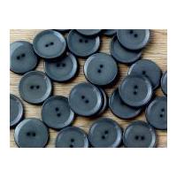 Crendon Round Plastic Rimmed 2 Hole Buttons Grey