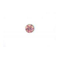 Crendon Round Star Print Wood Buttons Multicoloured