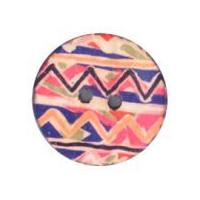 crendon round aztec print wood buttons multicoloured