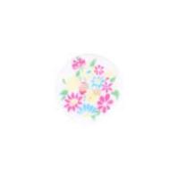 Crendon Round Floral Patterned Pearlised Buttons Multicoloured